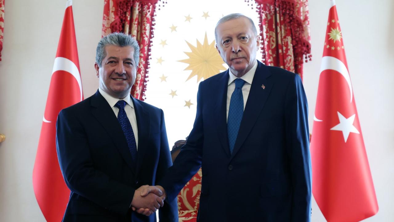 Cumhurbaşkanı Erdoğan, IKBY Başbakanı'nı kabul etti.
